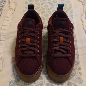 Puma Women's Maroon and Orange Sneakers